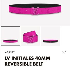 Louis Vuitton belt reversible SOLD OUT hot pink